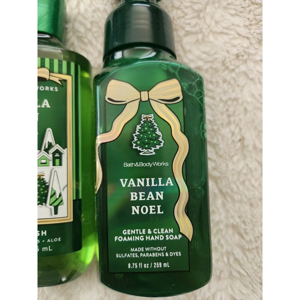 Bath & Body Works Vanilla Bean Noel Body Wash & Foaming Hand Soap Set